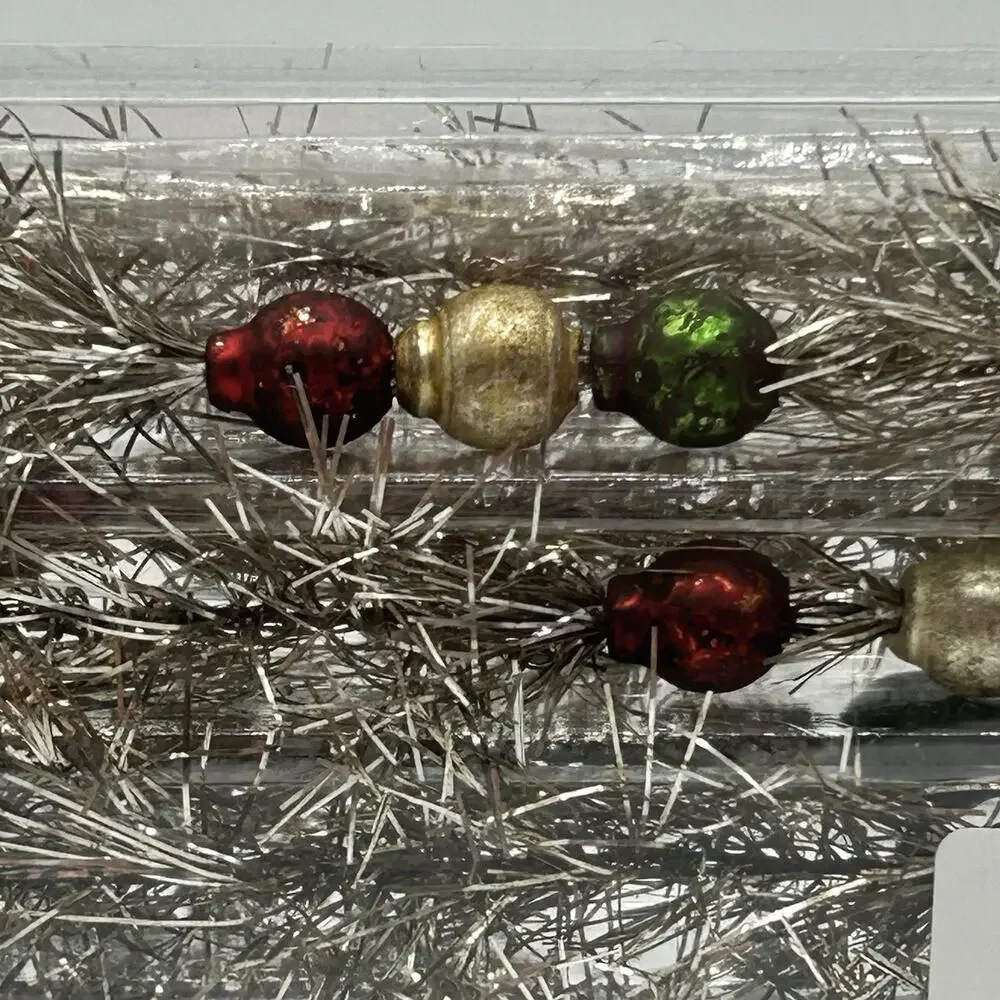 Christmas Glass Beads Tinsel Garland - Vintage Style - Primitives by Kathy